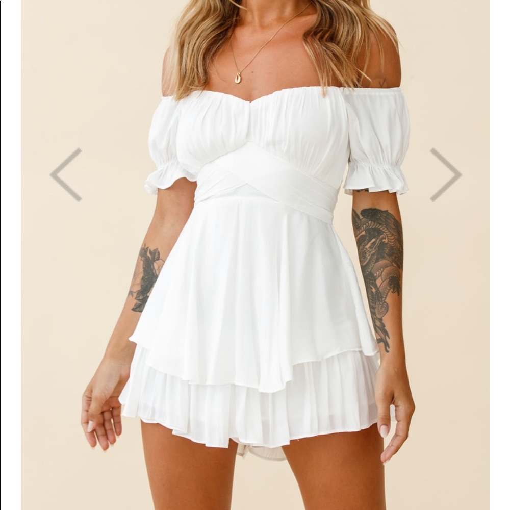 Linka Off-Shoulder Tie Back Romper